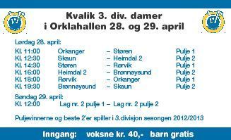Kvalifisering 3. div. kvinner 2012 2013
