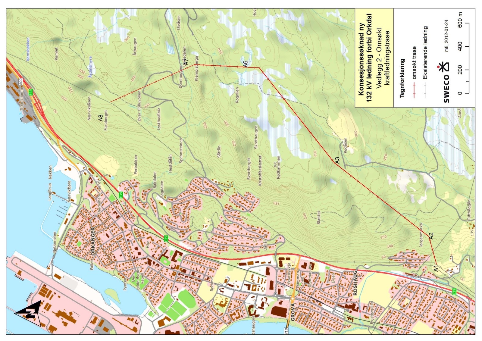 kaftlinje kart